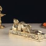 Pure Brass Resting Buddha Statue | 12" Width | Traditional Indian Artistry | Meditation Decor | Premium Collection | Sacred Art | Jaipurio